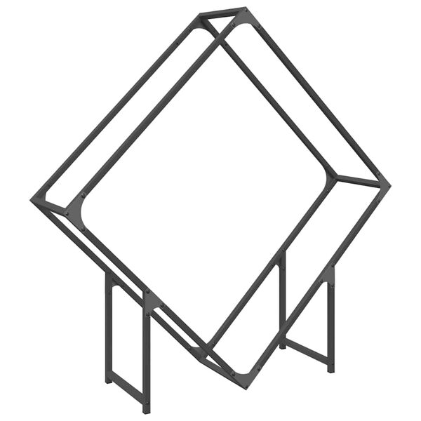 vidaXL K&uuml;ttepuurest Must 100x25x100 cm K&uuml;lmvaltsitud teras