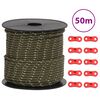 vidaXL telgi n&ouml;&ouml;r helkuri ja kinnitusaasadega, 50 m 4 mm
