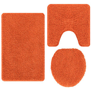 vidaXL Libisemiskindel vannimatti komplekt 3 pcs Oranž 50 x 50 cm PP