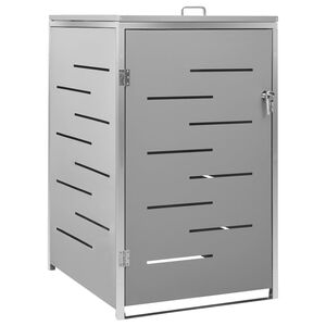 vidaXL &uuml;he ratastega pr&uuml;gikasti kuur 69x77,5x112,5cm, roostevaba teras