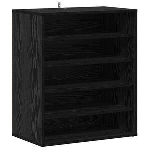 vidaXL Kinga kapp riiuliga Must tamm 60 x 35 x 70 cm Tehispuit