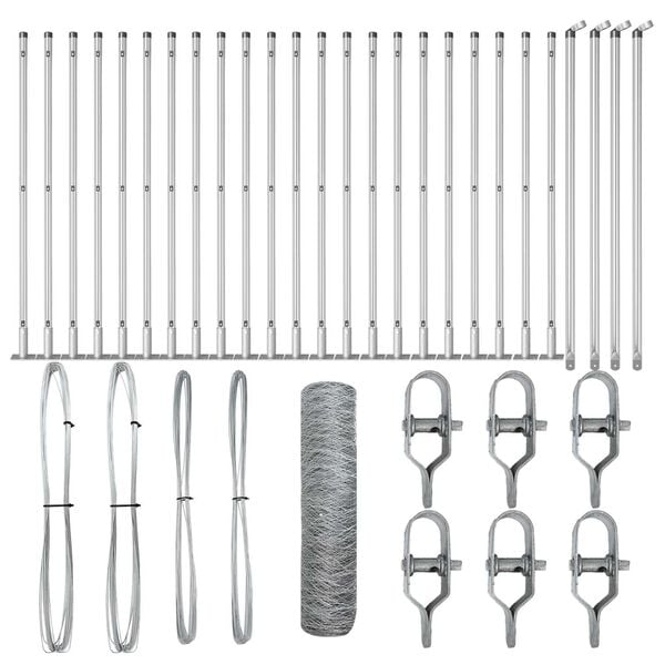 vidaXL Aiapost H&otilde;bedane 50 x 1 m (36 mm silmus) Teras