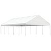 vidaXL katusega varjualune, valge, 11,15 x 5,88 x 3,75 m, pol&uuml;et&uuml;leen