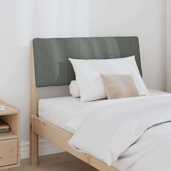 vidaXL Polsterdatud voodiots Tumehall 80 cm Tahke m&auml;nd