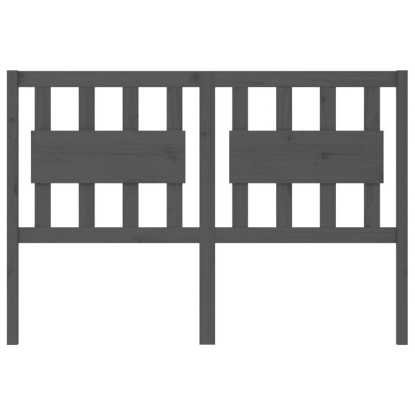 vidaXL voodipeats, hall, 125,5 x 4 x 100 cm, männipuit