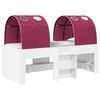 vidaXL Voodi Tunneliga 4 pcs Valge ja punane Tehispuit