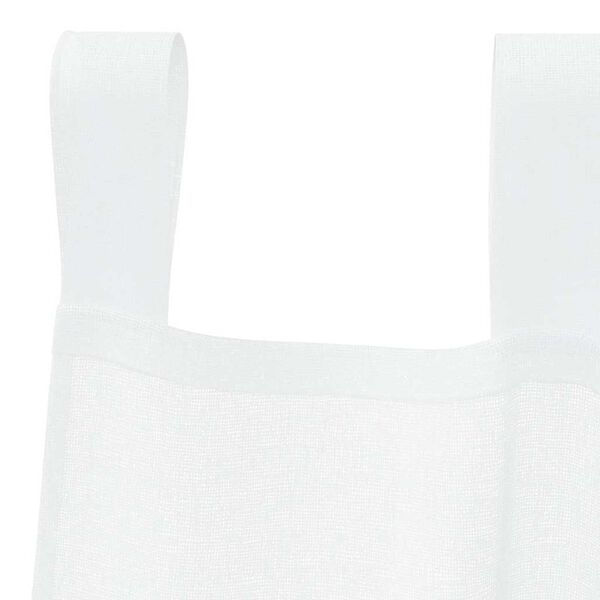 vidaXL Voile Kardin kardinatega 2 pcs Valge 140 x 140 cm Polüester