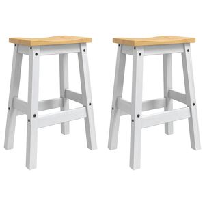 VidaXL Baaritool 2 pcs Valge ja Meep&otilde;hi 44 x 30 x 63 cm
