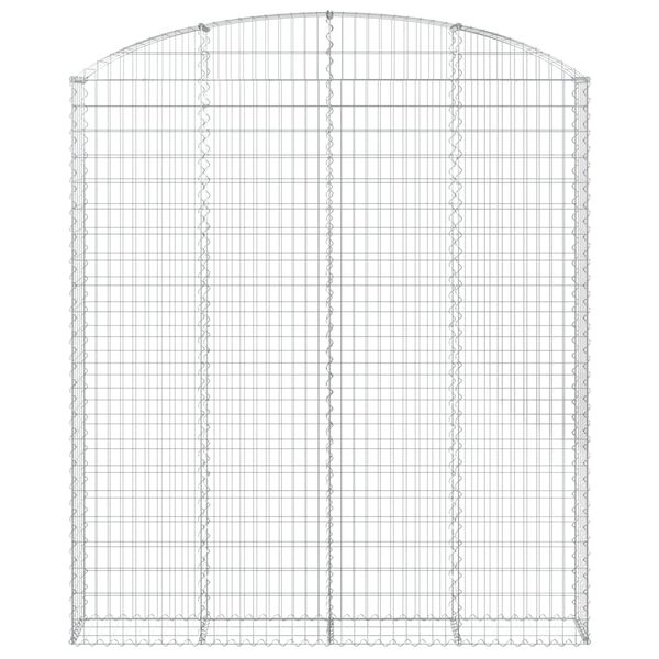 vidaXL kaarekujuline gabioonkorv, 200x30x220/240 cm, tsingitud raud