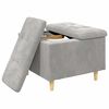 vidaXL Nupp-stool padjaga Helehall 60 x 60 x 45 cm Samet
