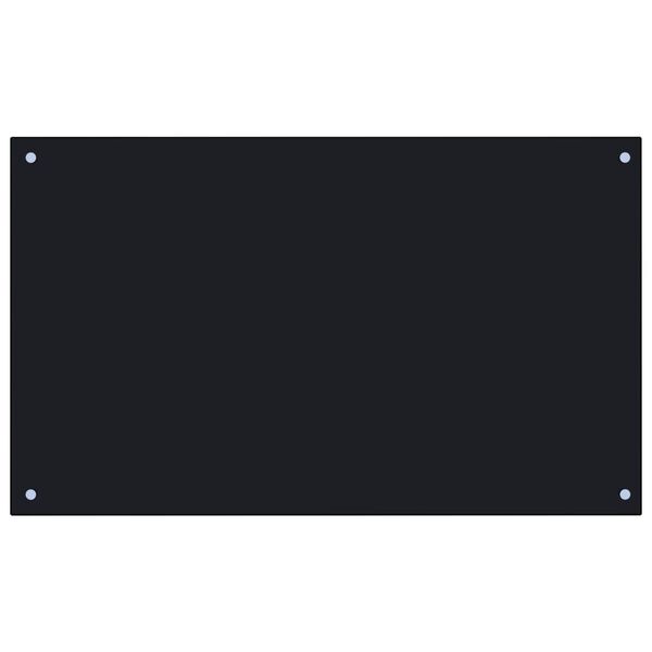 vidaXL köögi pritsmekaitse, must, 100 x 60 cm, karastatud klaas