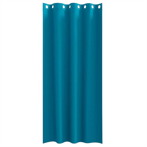 vidaXL Kardinad r&otilde;ngastega 2 pcs T&uuml;rkiis 245 x 140 cm Pol&uuml;ester