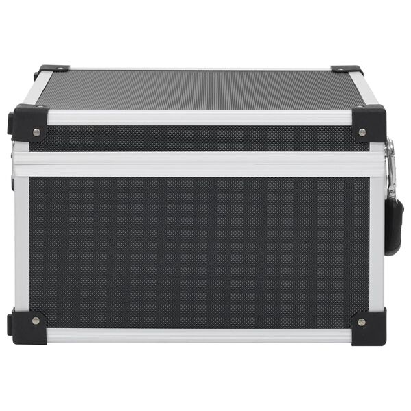 vidaXL CD-kohver 40 CD jaoks, alumiinium, ABS, must