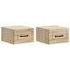vidaXL Seinale kinnitatav &ouml;&ouml;tis 2 tk Sonoma tamm 34,5 x 33 x 20 cm