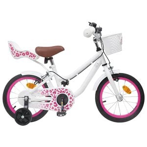 vidaXL Laste Bike Treeningratastega 12 Tolli 2-4 aastat vana Valge