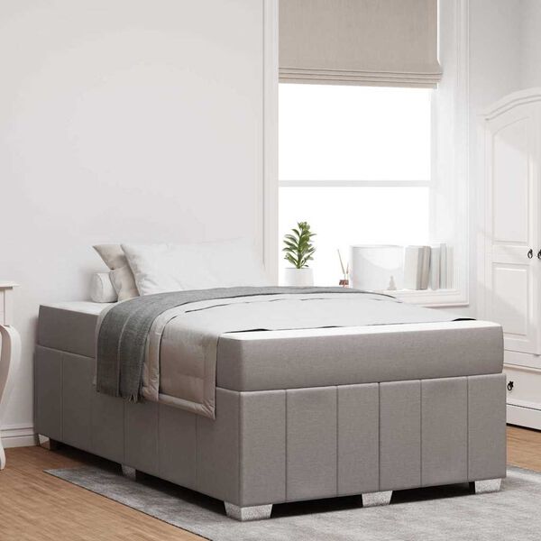 vidaXL Voodi raam madratsiga Pruunikashall 120 x 200 cm kangas