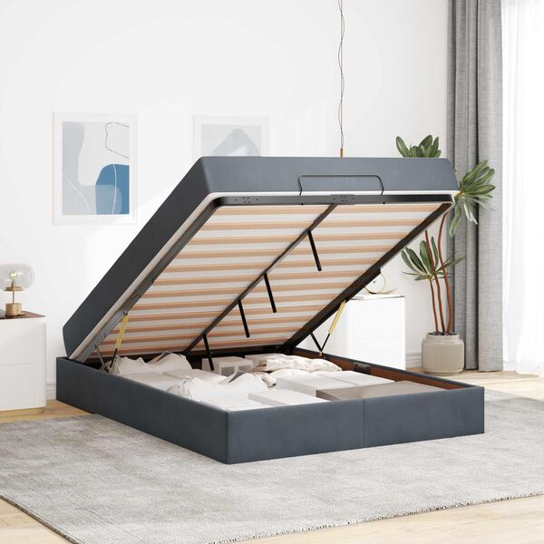 vidaXL Voodiraam madratsiga madratsiga 2 pcs H&auml;mar Hall Samet