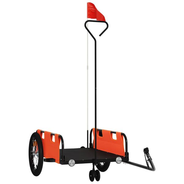 vidaXL ratta j&auml;relk&auml;ru, oranž, oxford kangas/raud