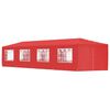 vidaXL Pidutelgid 1200 x 300 x 255 cm Punane PE ja teras