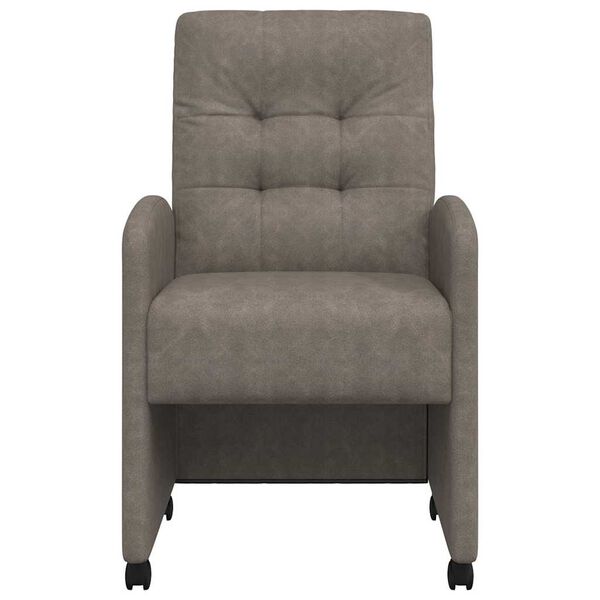 vidaXL Ratastega S&ouml;&ouml;gi-toolid 2 pcs Hall 58 x 67 x 97 cm Kunstnahk