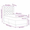 vidaXL Box Spring voodi madratsiga peaga Must 90 x 200 cm kangas