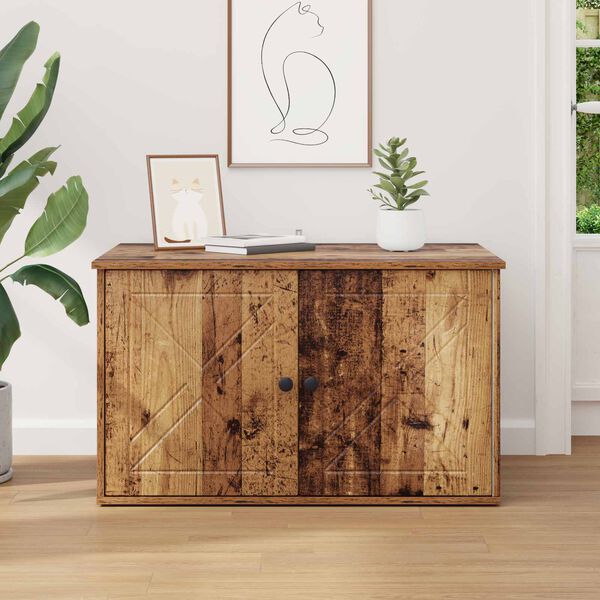 vidaXL Kassi Maja Vana puit 85 x 55 x 50 cm Tehispuit