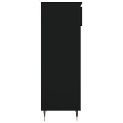 vidaXL jalatsikapp, must, 40 x 36 x 105 cm, tehispuit