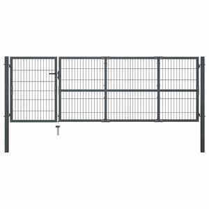 vidaXL aiav&auml;rav postidega, terasest, 350 x 100 cm, antratsiithall