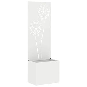 vidaXL Aia privaatsuse kate Valge 50 x 32 x 150 cm K&uuml;lmpruun teras
