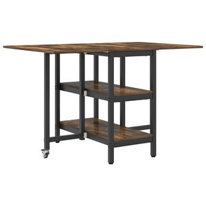 vidaXL S&ouml;&ouml;gilaud 122 x 80 x 76,5 cm Tehispuit Suitsutatud tamm