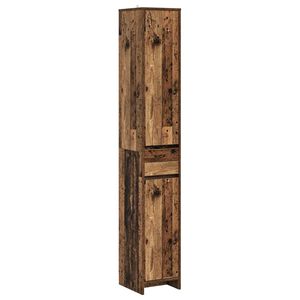 vidaXL Vannitoa kapp Vana puit 30 x 33 x 190 cm Tehispuit