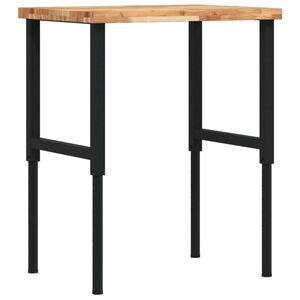 vidaXL t&ouml;&ouml;laud, 80 x 60 x (73-99,5) cm, akaatsiapuit, ristk&uuml;lik