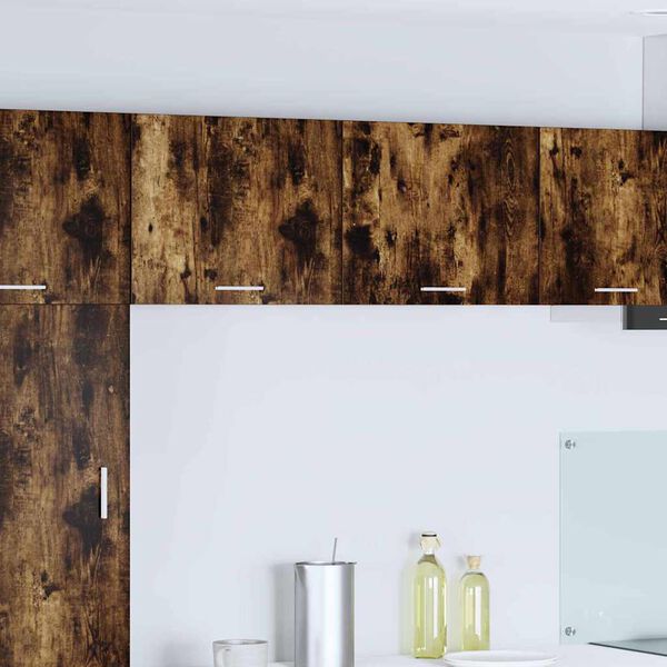 vidaXL Seinakapp Suitsutatud tamm ja valge 50 x 31 x 40 cm Tehispuit