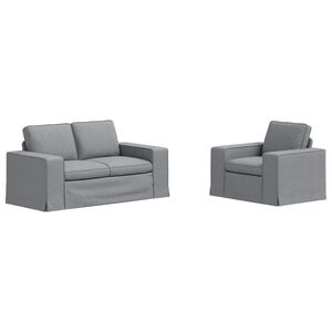 vidaXL Diivanikomplekt 2 pcs Helehall 162 x 80 x 82 cm kangas