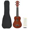 vidaXL sopran ukulele komplekt kotiga lastele naturaalne 21"