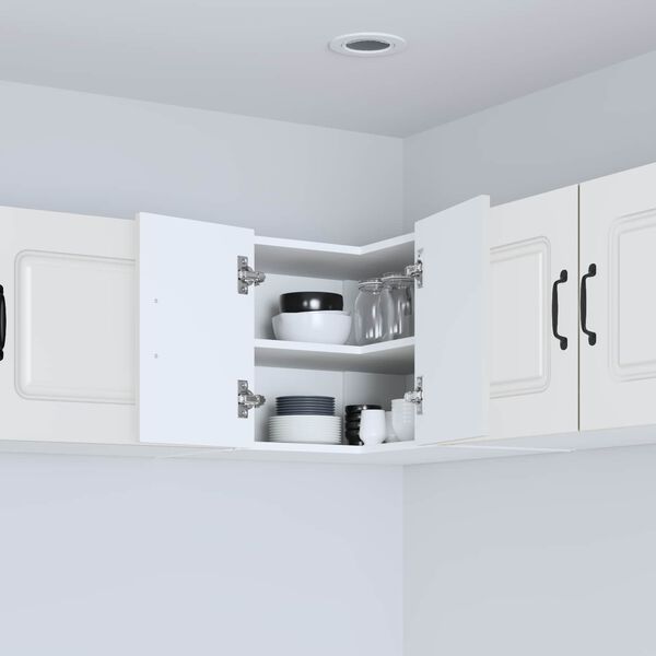 vidaXL K&ouml;&ouml;gikapp ladustamisega Kalmar Valge 57 x 57 x 40 cm Tehispuit