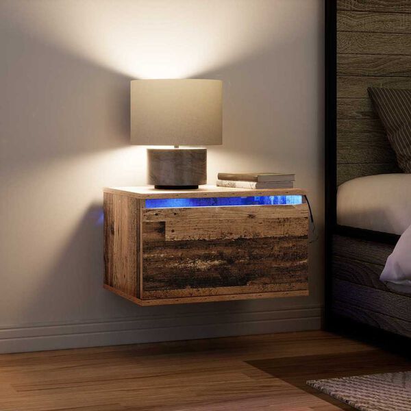 vidaXL Seinale kinnitatav &ouml;&ouml;kapp Vana puit 50 x 36 x 30 cm Tehispuit