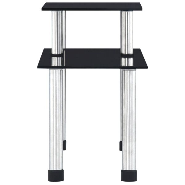 vidaXL k&ouml;&ouml;giriiul, must, 45 x 16 x 26 cm, karastatud klaas