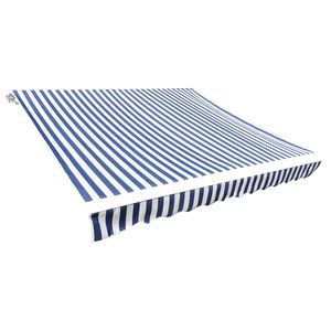 vidaXL varikatuse asenduskangas, sinine ja valge, 280 x 245 cm, pol&uuml;ester