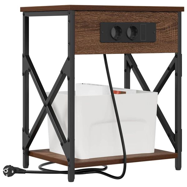 vidaXL &Ouml;&ouml;lambi kapp Pruun tamme 41 x 31 x 51 cm Tehispuit