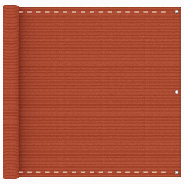 vidaXL rõdusirm, oranž, 90 x 400 cm, HDPE
