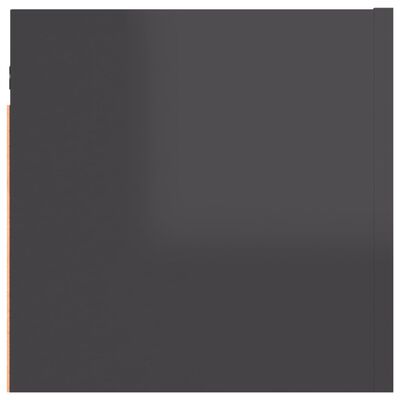 vidaXL öökapid 2 tk, kõrgläikega hall 30,5x30x30 cm, puitlaastplaat