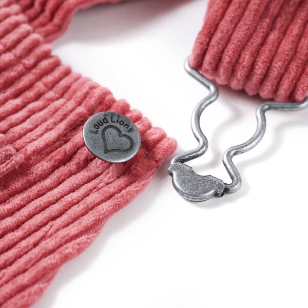 Laste traksidega kleit, velvet, roosa , 128