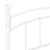 vidaXL voodiraam, valge, metall, 140 x 200 cm