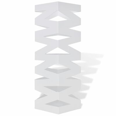 Valge kandiline terasest vihmavarju/jalutuskepi hoida, 48,5 cm