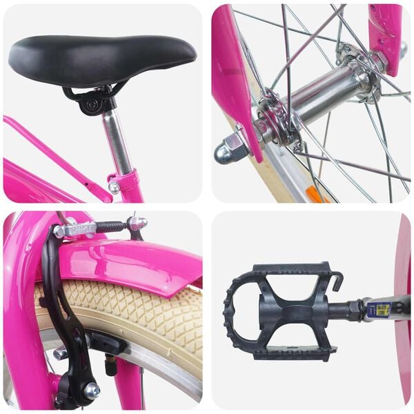 vidaXL Laste Bike 20 Tolli vanuses 6-11 aastat Tumepink