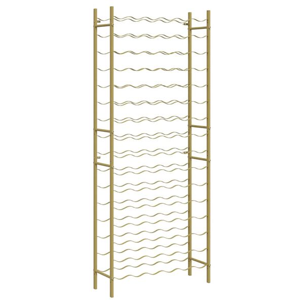 vidaXL veiniriiul 96 pudelile, kuldne, metall