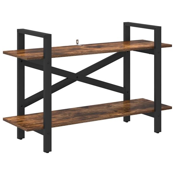 vidaXL Raamatukapp Suitsetatud tamm 100 x 33,5 x 64 cm Tehispuit