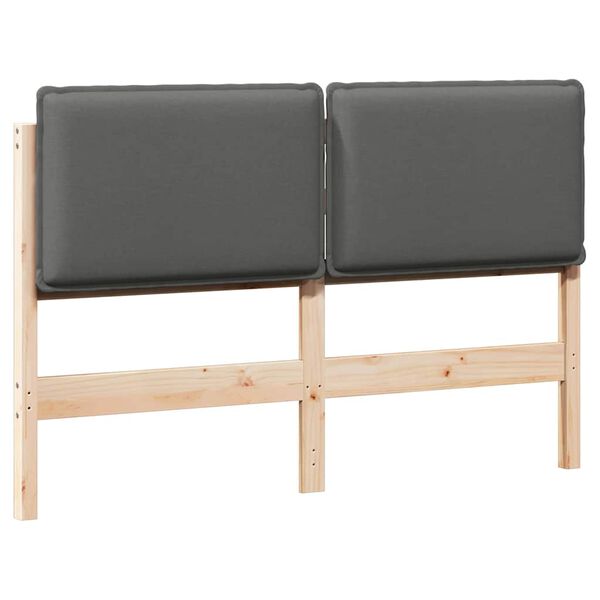 vidaXL Polsterdatud voodiots Looduslik ja Hele Hall 150 cm Tahke m&auml;nd