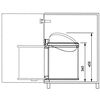 Hailo prügikast "Compact-Box" suurus M 15 l valge 3555-001
